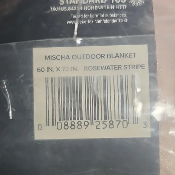 UGG Mischa Quilted Outdoor Blanket in Rosewater Stripe - Picture 4 of 6